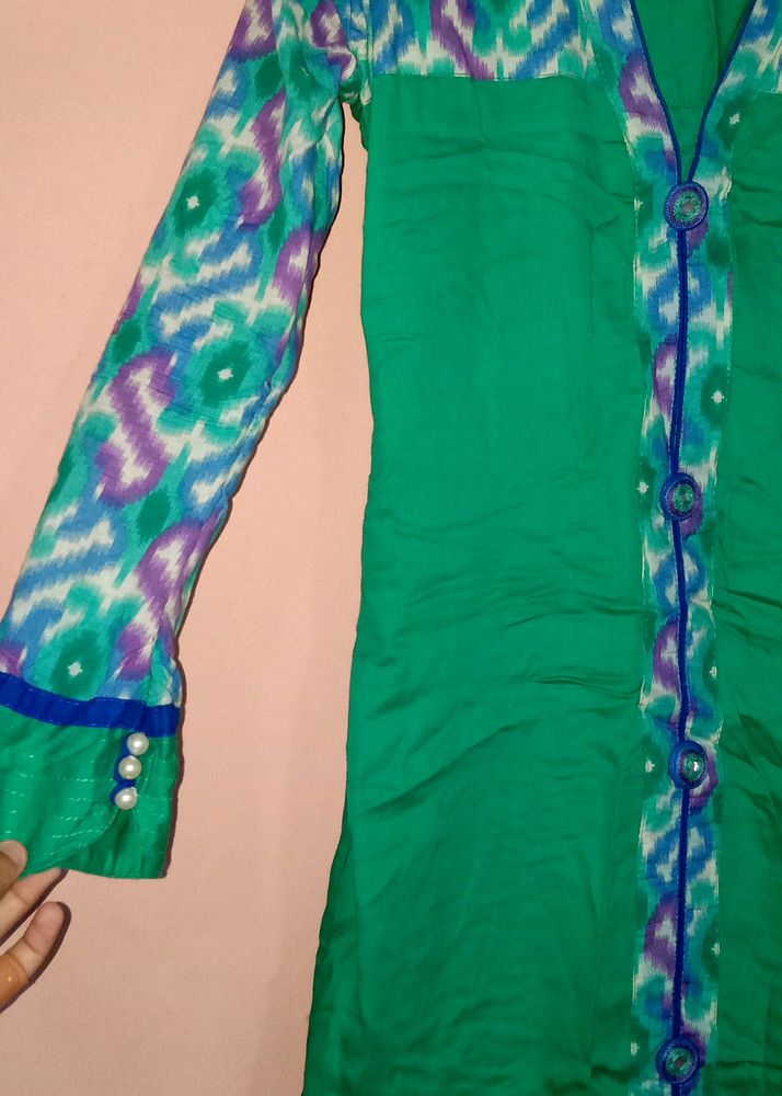 Green Straight Kurti