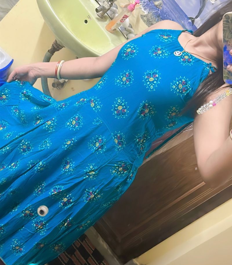 Blue Maxi Party Wear dress