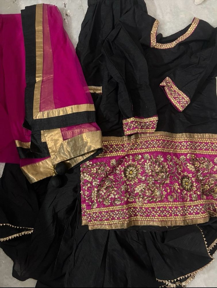 Beautiful Black Traditional Sharara Set