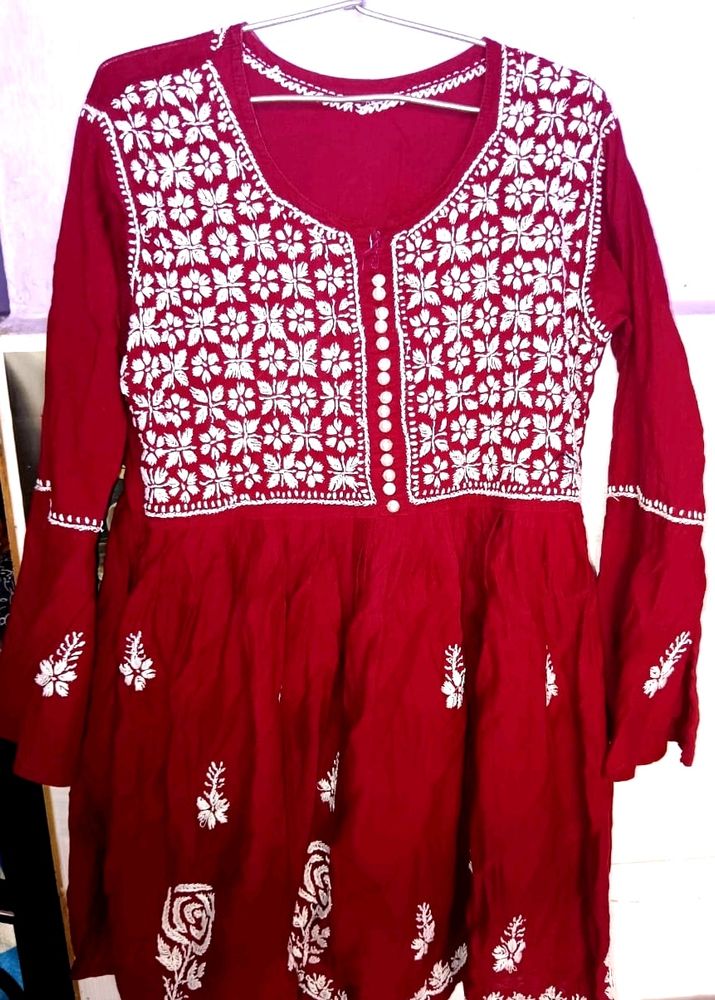 Maroon Red Short Kurti❤️😍