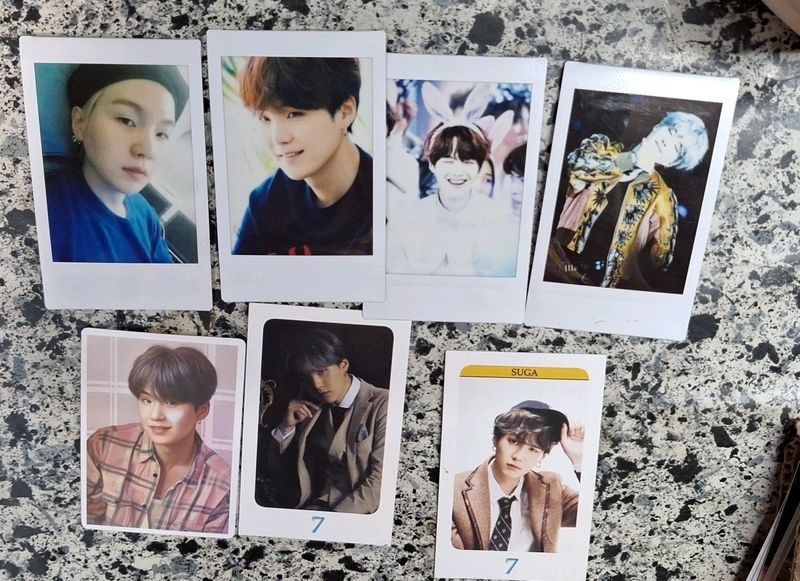 BTS SUGA SET OF 7 HOGH QUALITY INSTAX PHOTOCARDS