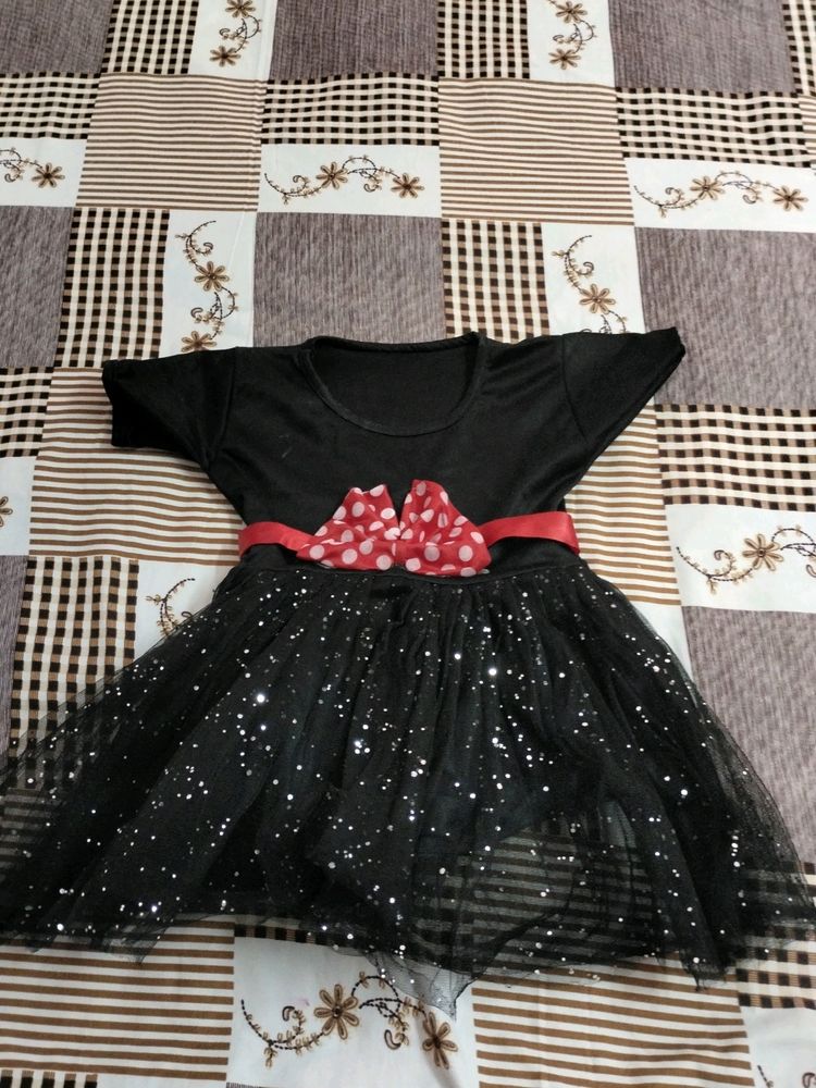 Black Color Net Frock