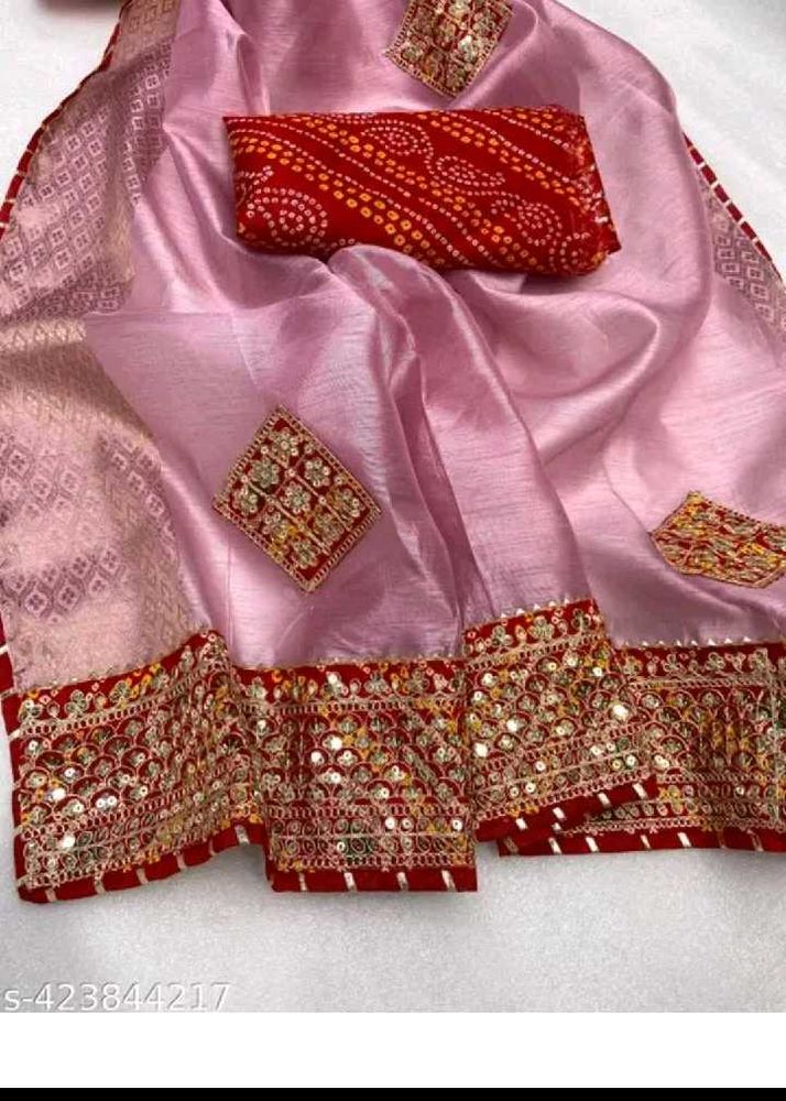 New Cotton Silk With Blouse Piece Saree