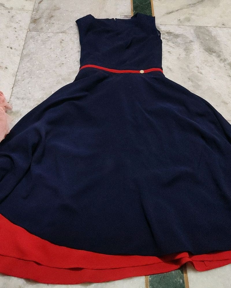 blue and red dress for girls