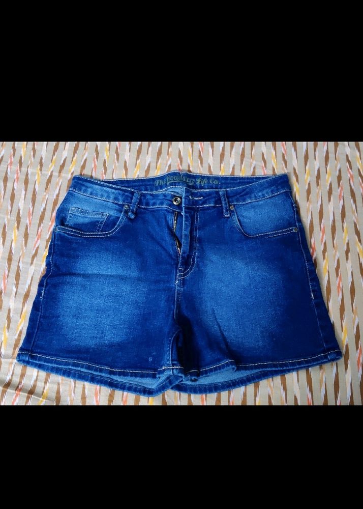 Blue Denim Shorts