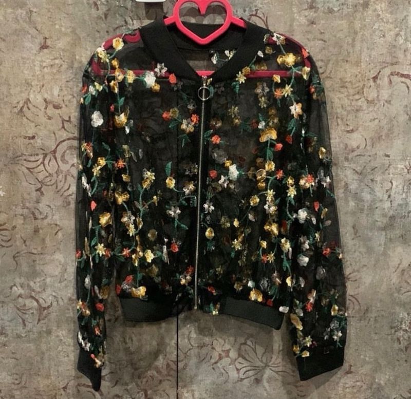 Sheer Bomber Jacket