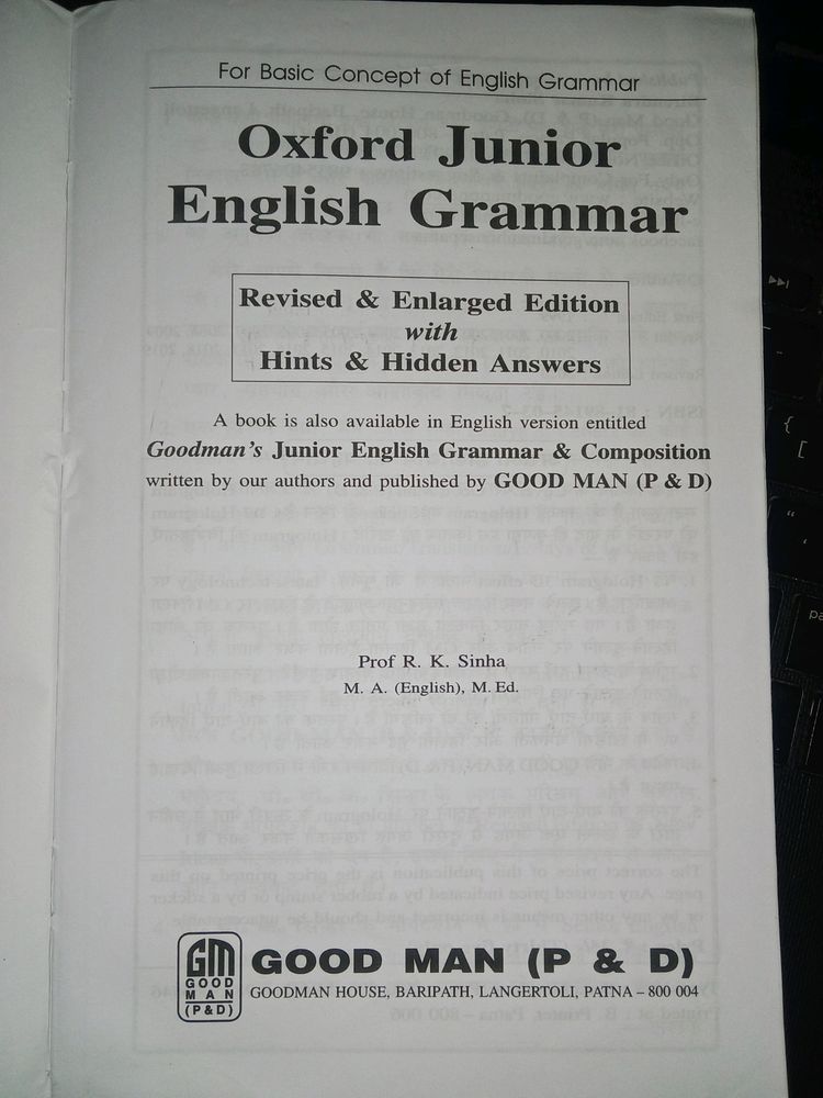 Oxford Junior English Grammar Book