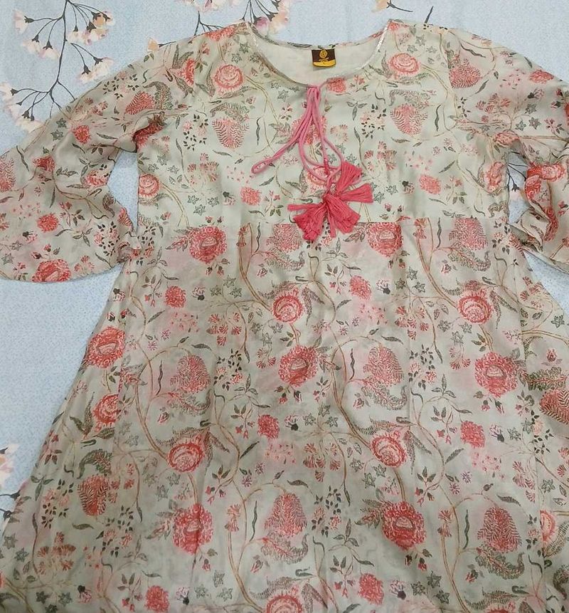 Mother Care Aline Dress Olive And Baby Pink