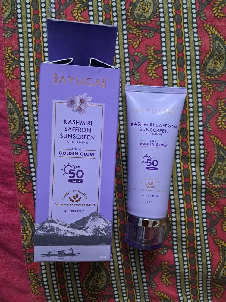 Ayuga Sunscreen Kashmiri Saffron SPF 50 PA ++++