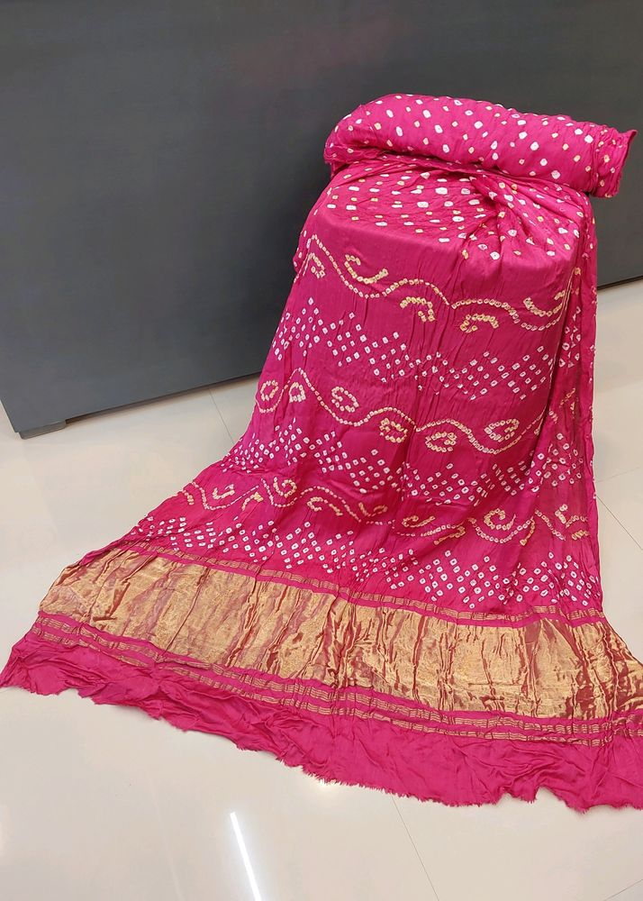 Gaji Silk Bandhej Saree