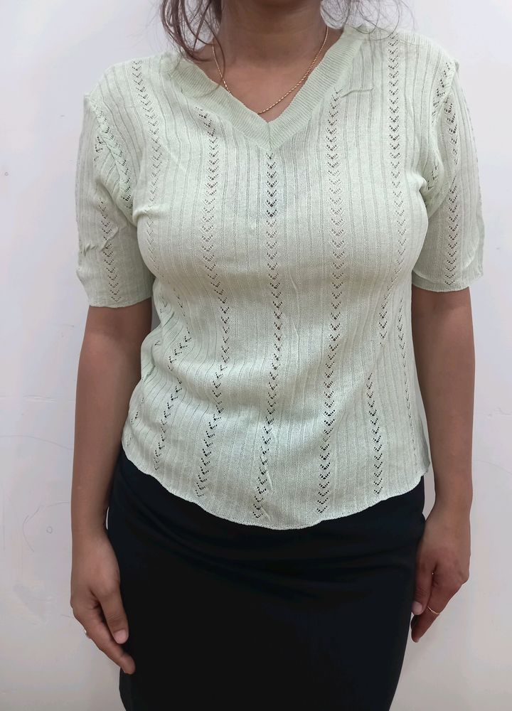 Korean V Neck Top