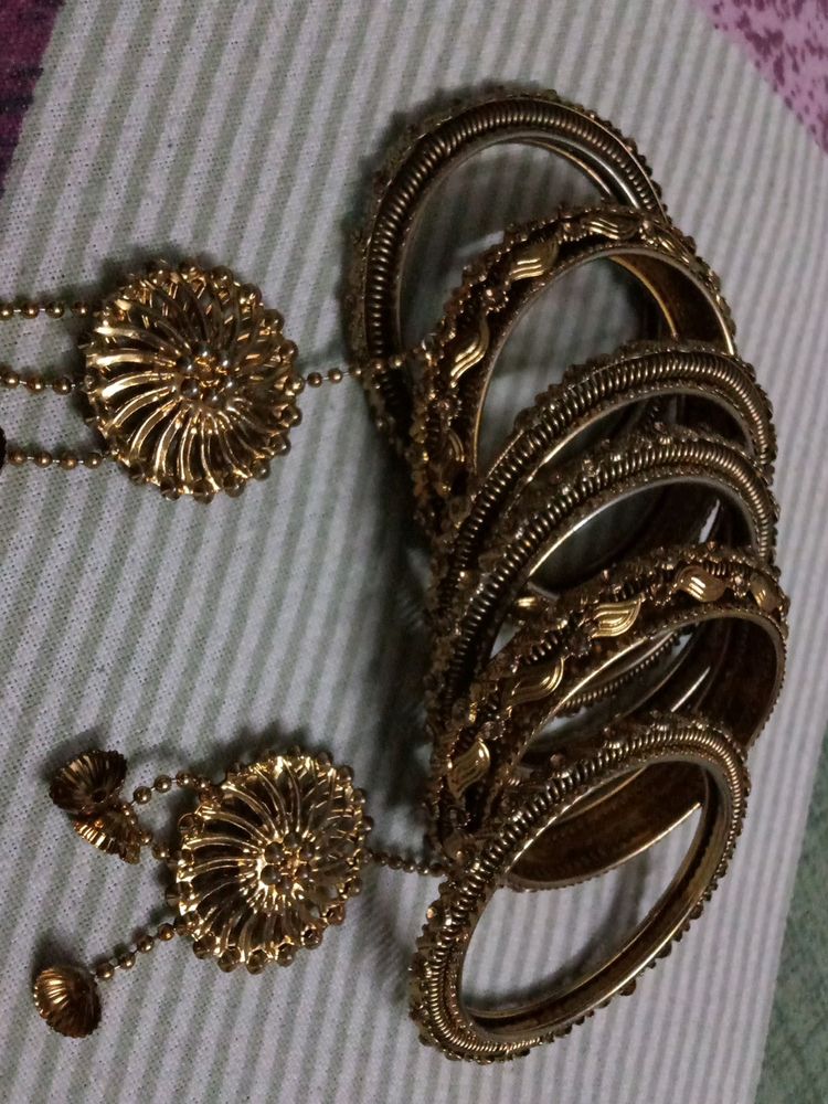 Golden Bangles Set