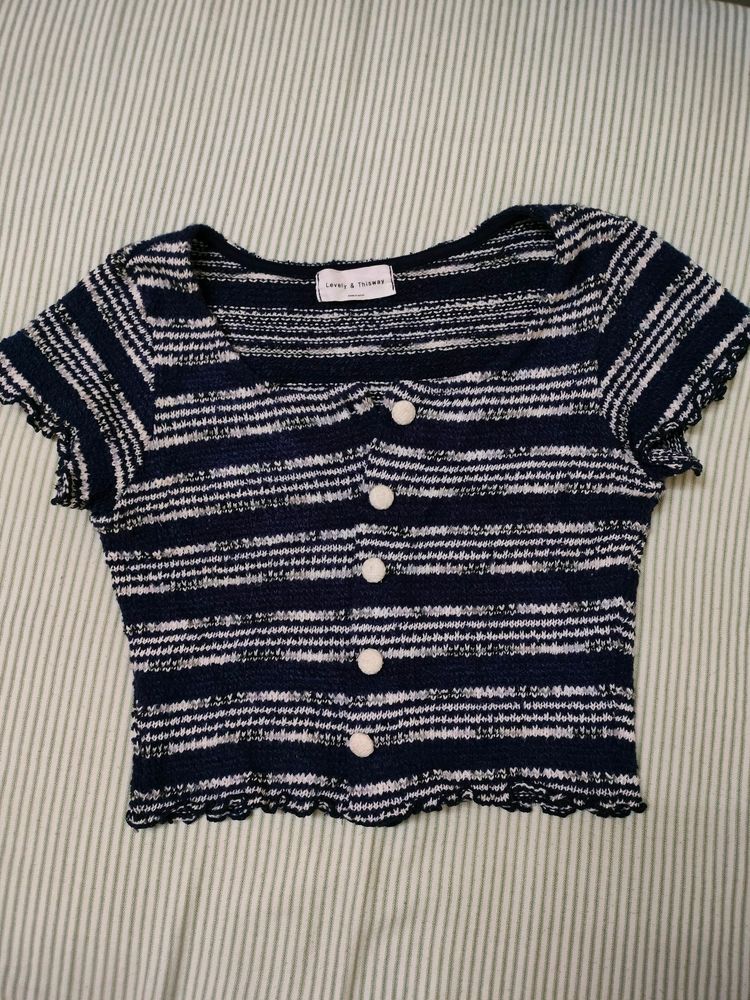 Korean Wool Crop Top