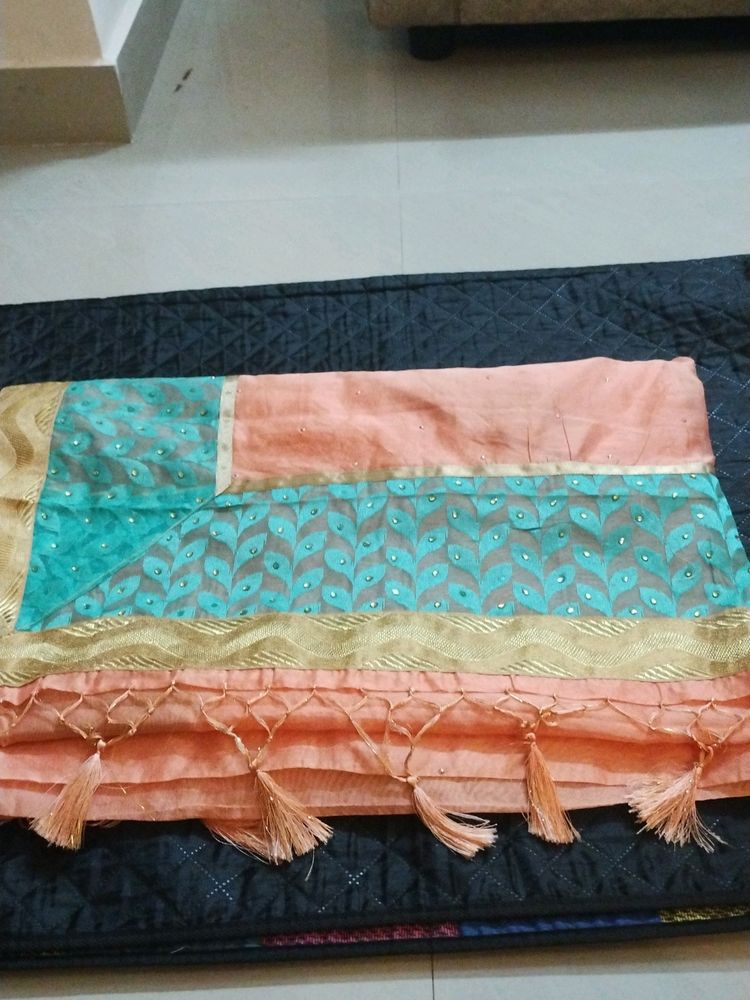 Silk Cotton Saree With Blouse