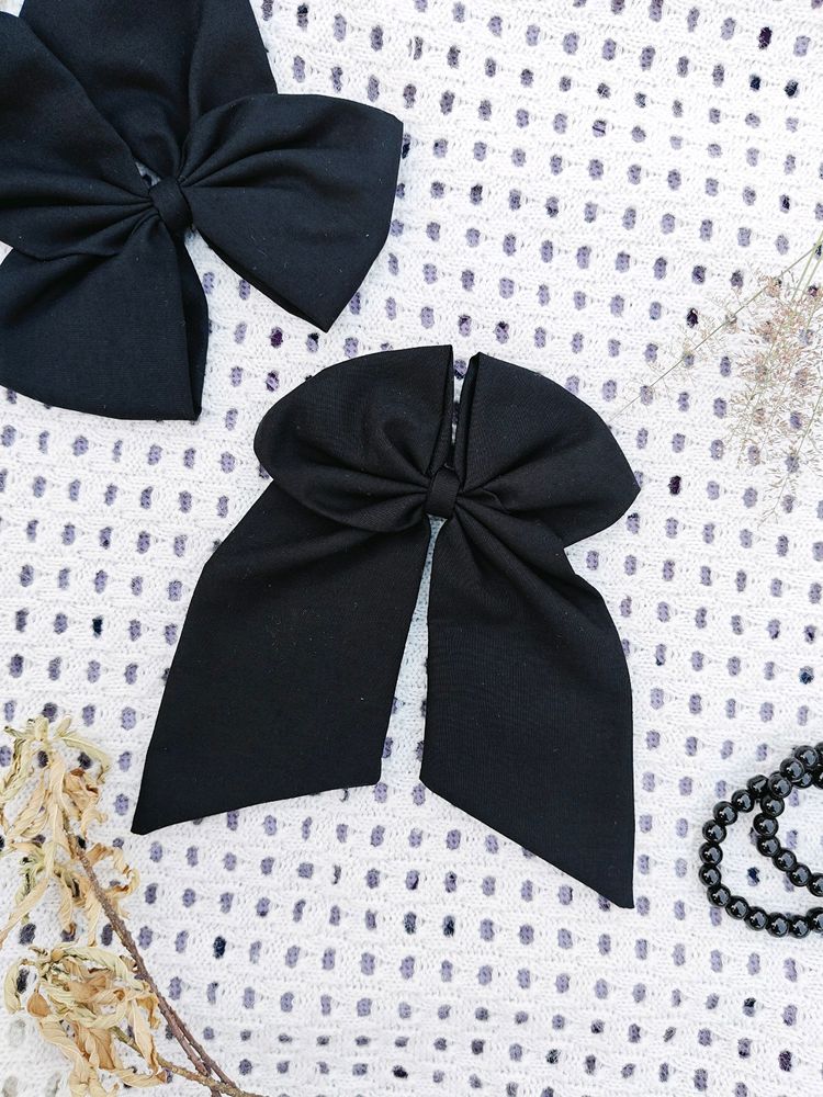 Black Bow Clip