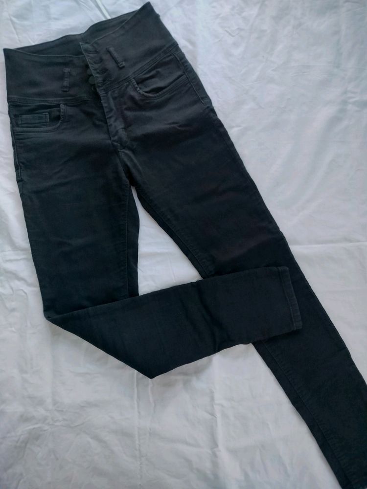 Black High Waisted Skinny Fit Jeans