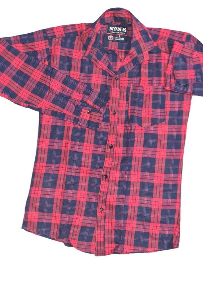 Multicolor L Size Check Men's Shirt