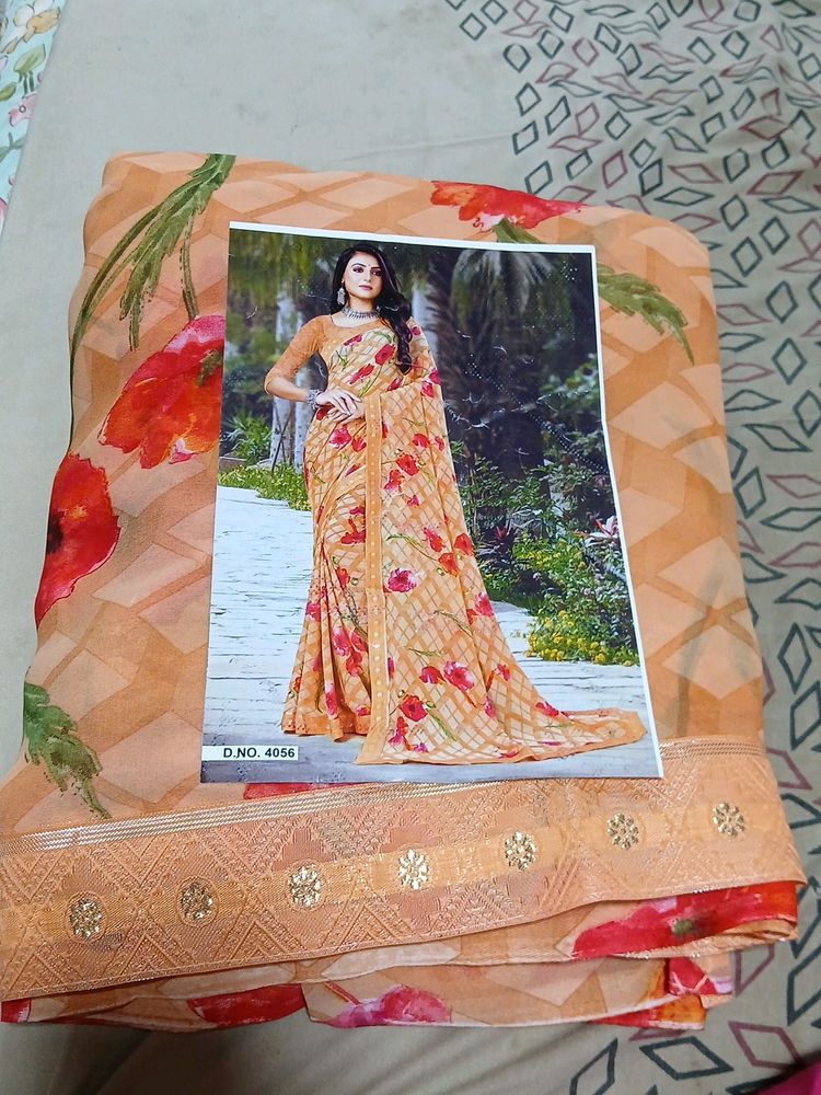 New Saree Condition With Blouse