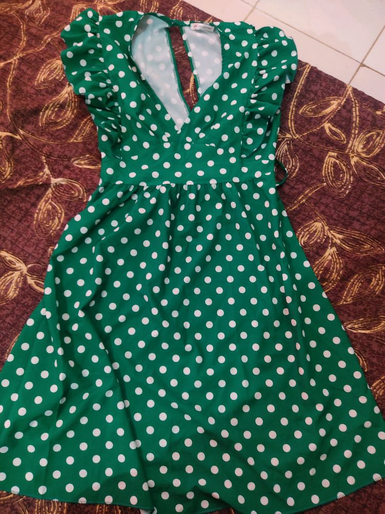 Beautiful Green Summer Dress .