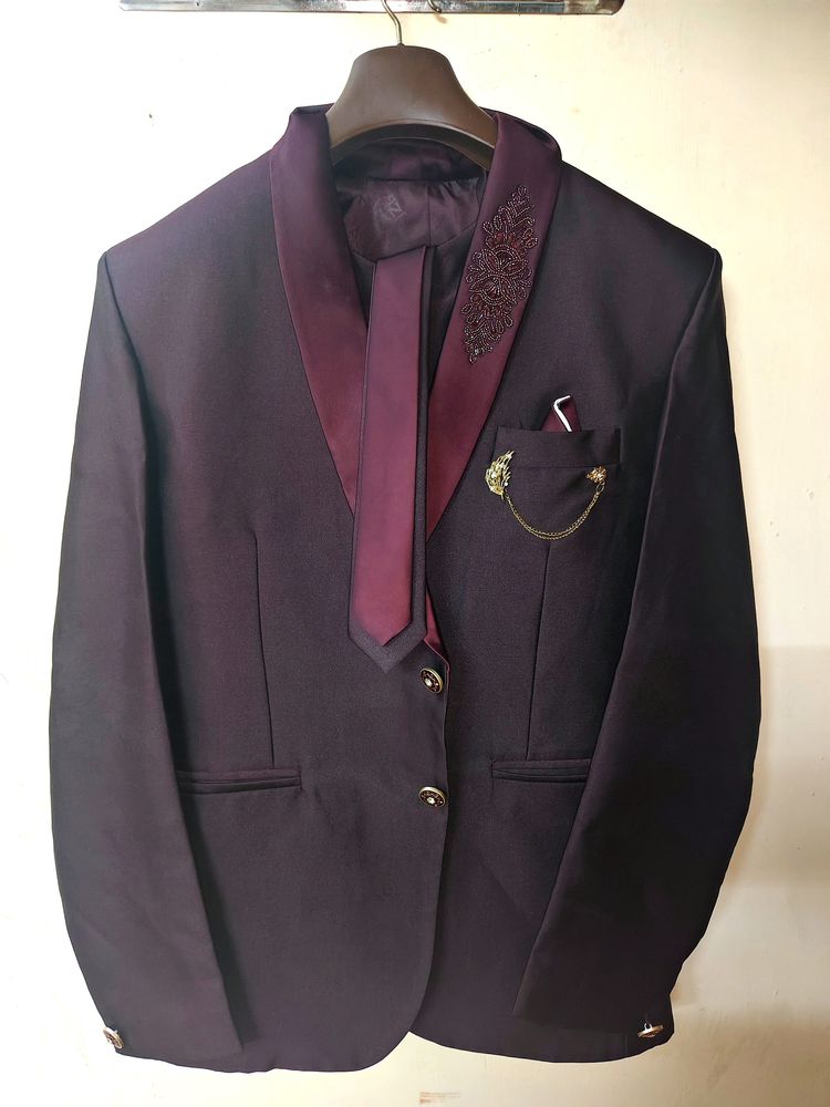 Coat Suit New (Wine Colour)