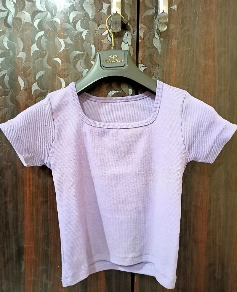 Lavender Crop Top