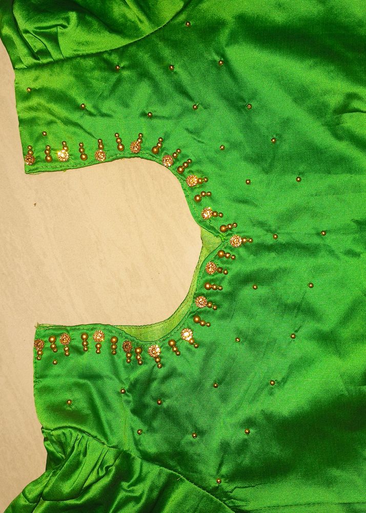 Onam Blouse 💚with Bead Work🥰