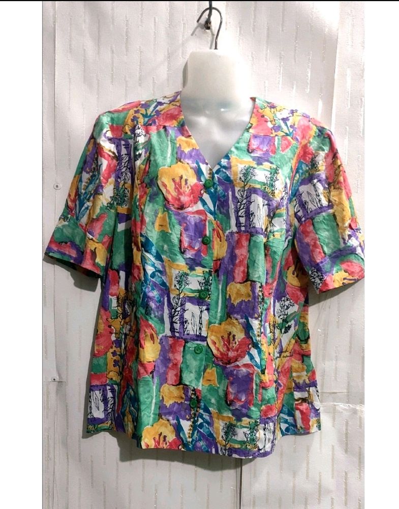 XL Size V Neck Shirt Top For Women L/25