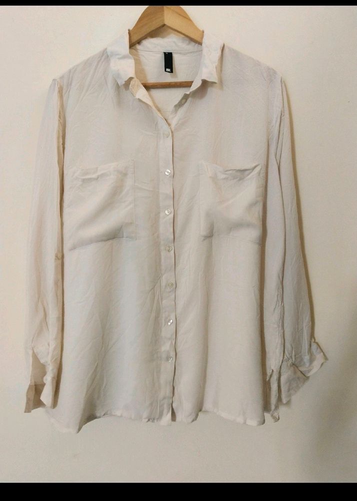 Edition Cream Premium Formal Shirt Size 4XL