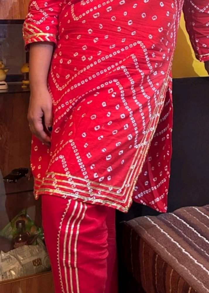 Red Badhani Dhoti Kurta Sets