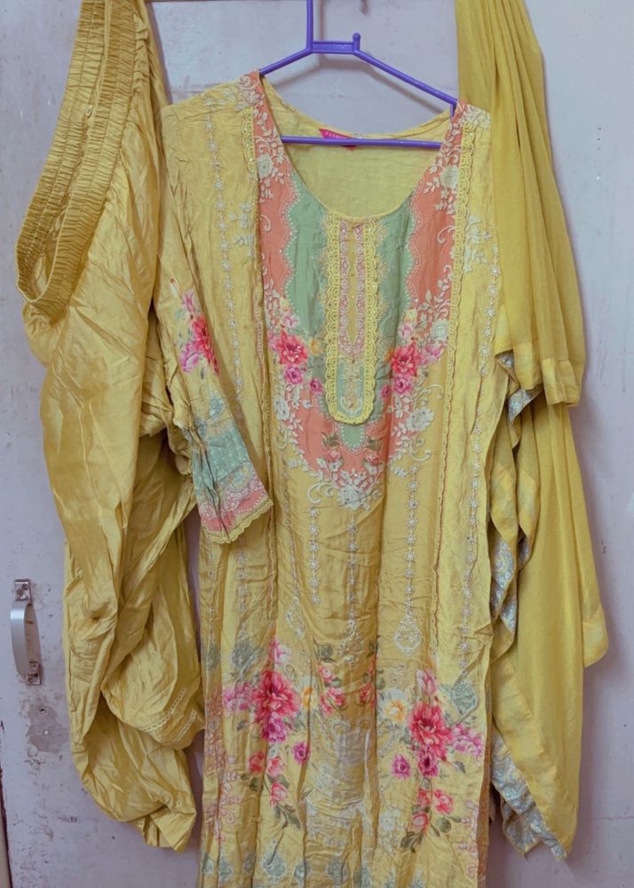 Yellow Kurta Suit Set Fashor