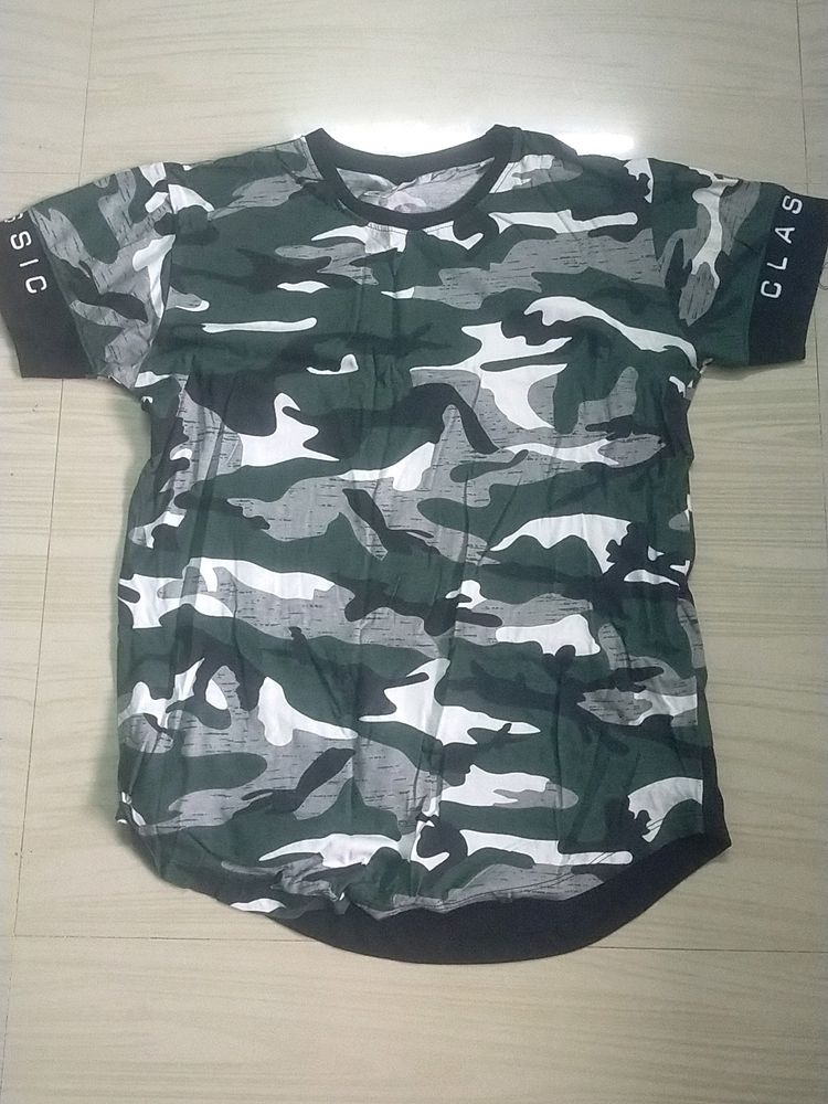 Camouflage Print T Shirt