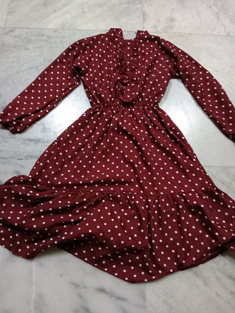 Knee Length Frock Full Sleeve