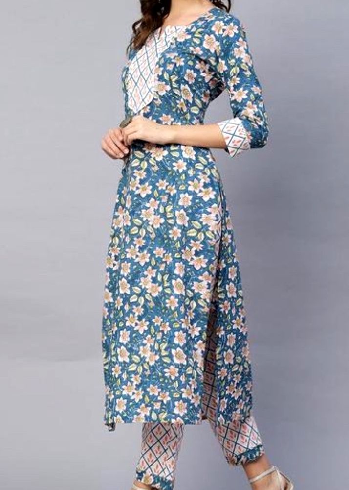 Beautiful Floral Kurti Set