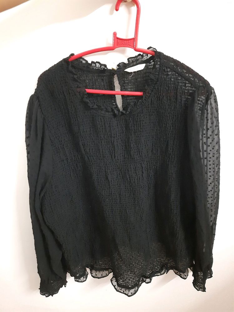 Black Fullsleeves Top