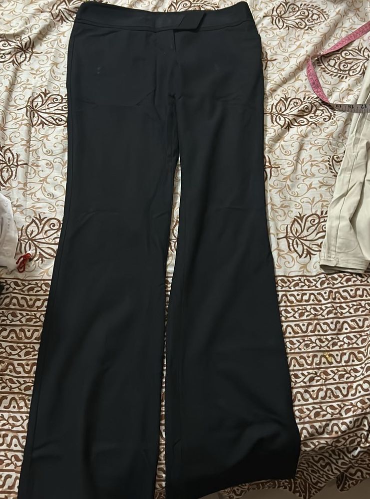 Straight Fit Black Pants