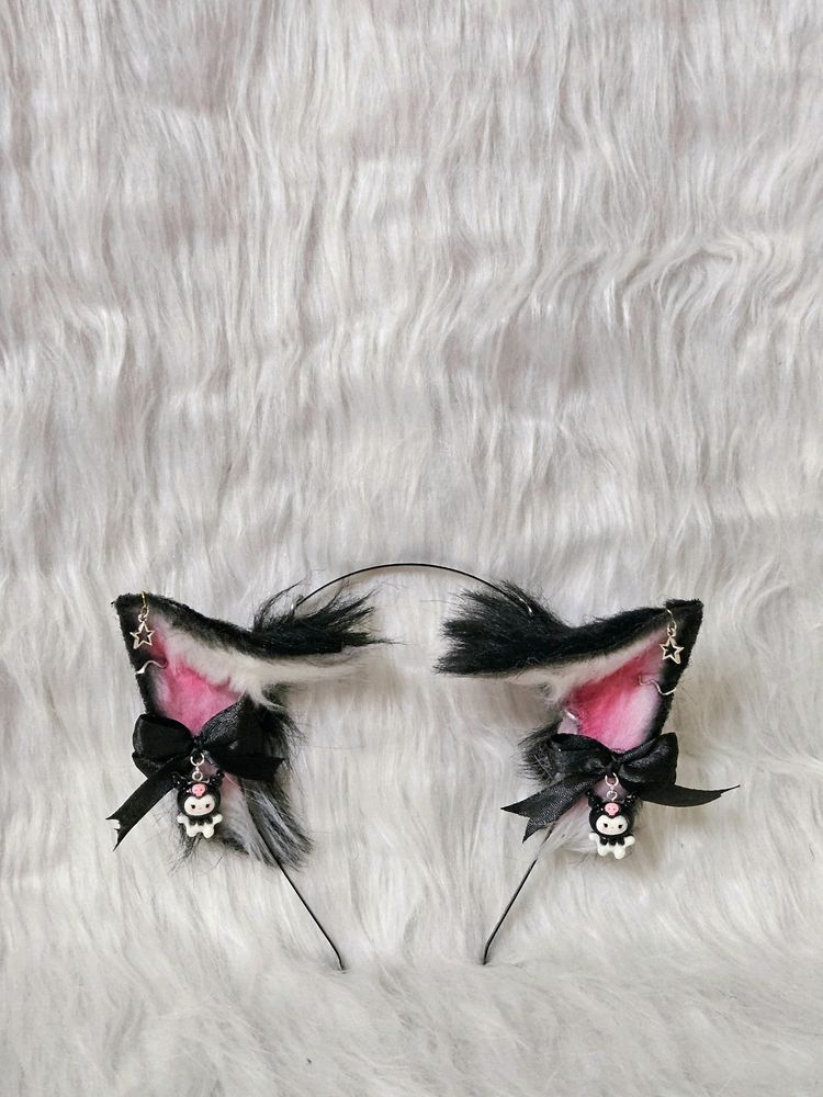 Kuromi Cat Ears 🖤🎀✨️