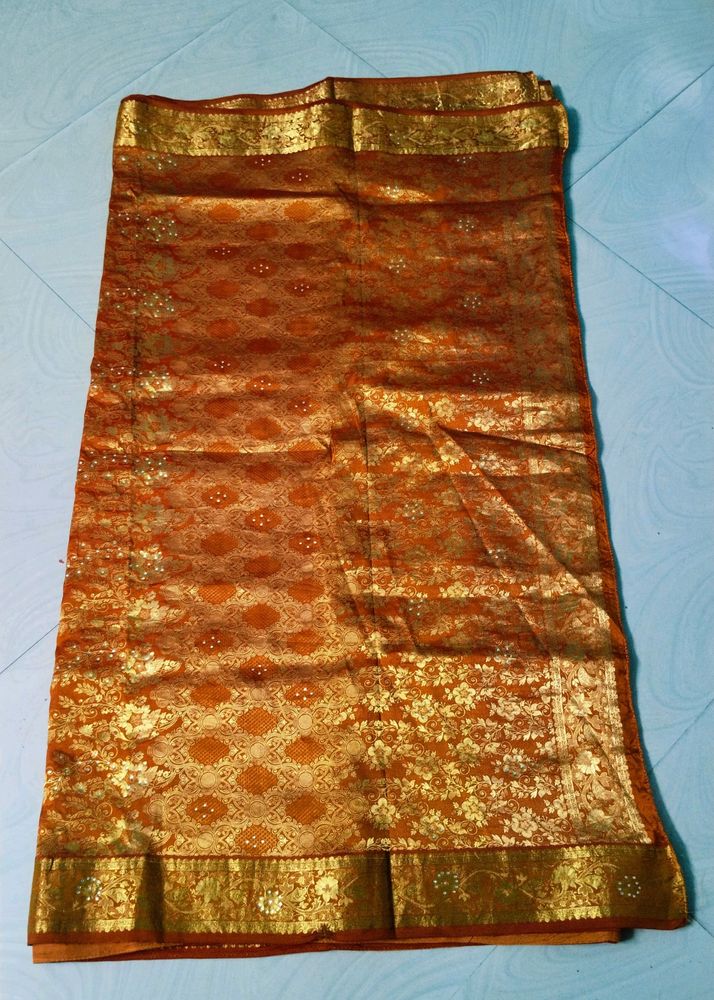 Orange Colour Pure Kanchi Pattu Saree