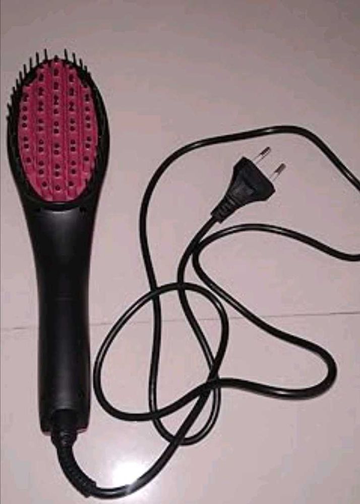 Hair straightening brush