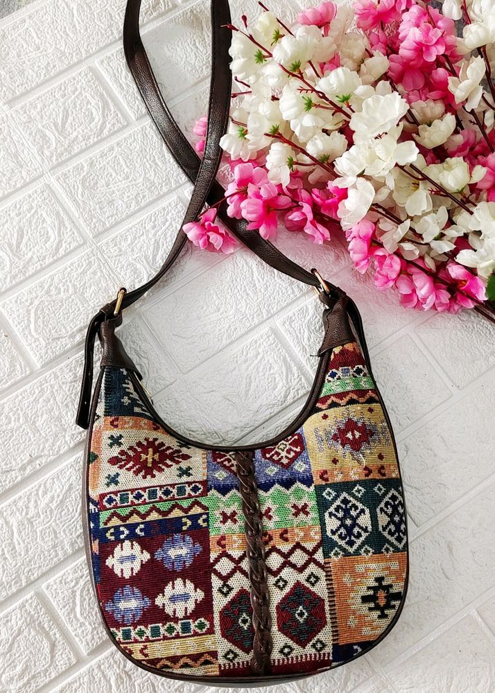 Stylish Jacquard Sling Bag