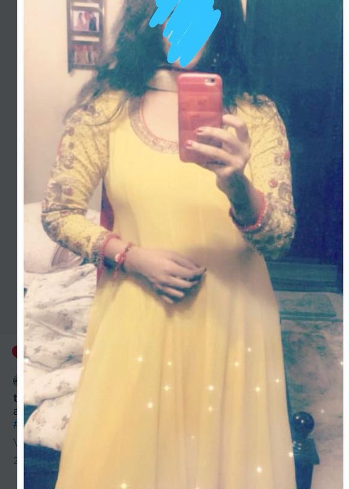 Yellow Anarkali