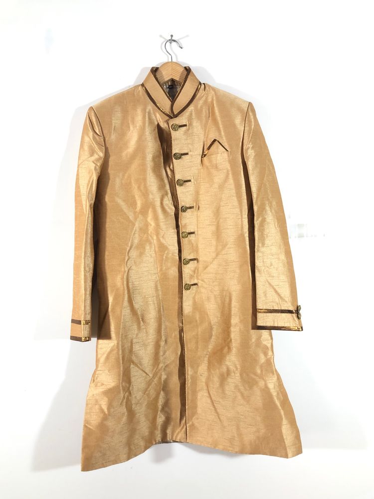 Beige Golden Yellow Casual Sherwani (Men’s)