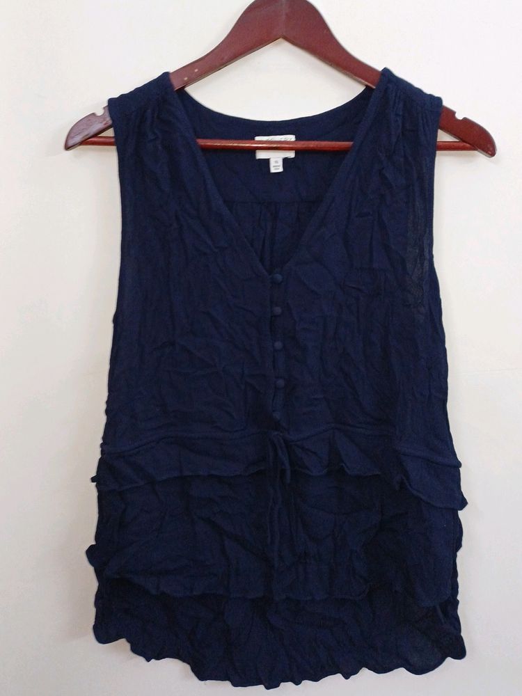 🔴BLUE SLEEVELESS TOP FOR WOMEN