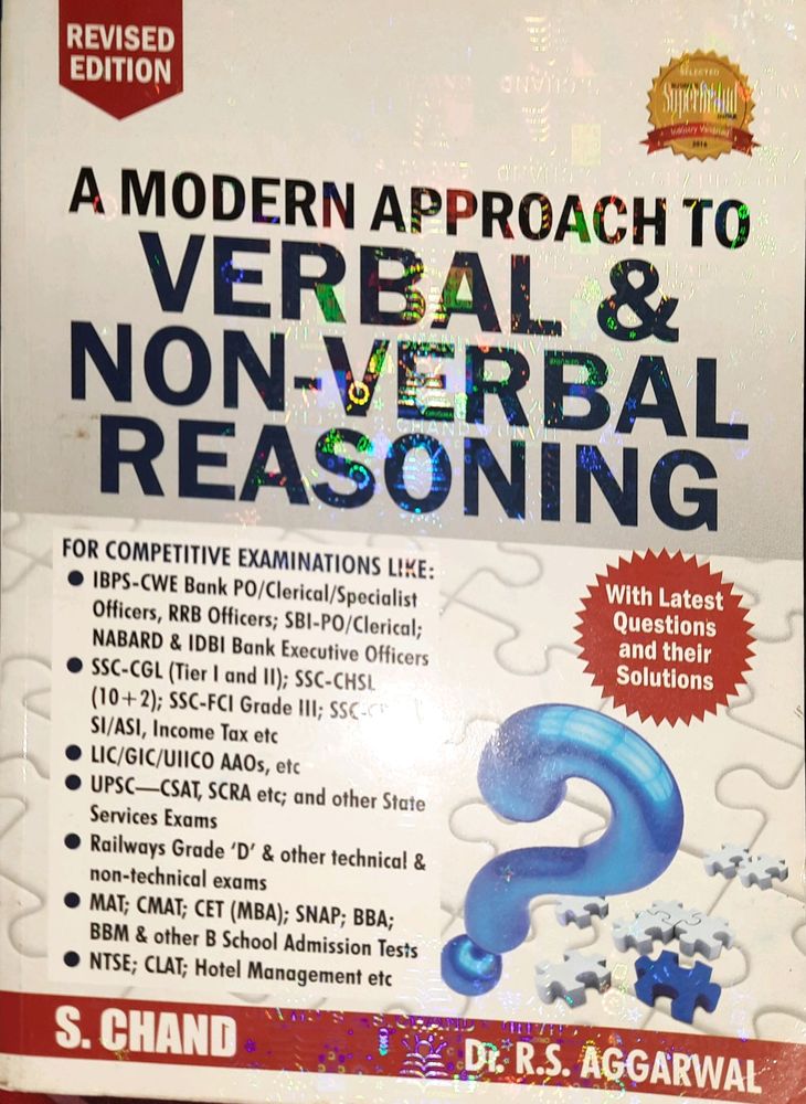 A Modern Approach to Verbal & Non-Verbal Reasoning  for Competitive Examination