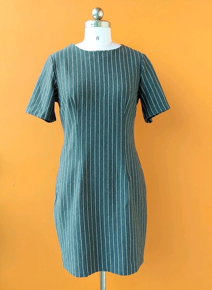 VERO MODA STRIPPED GREY DRESS