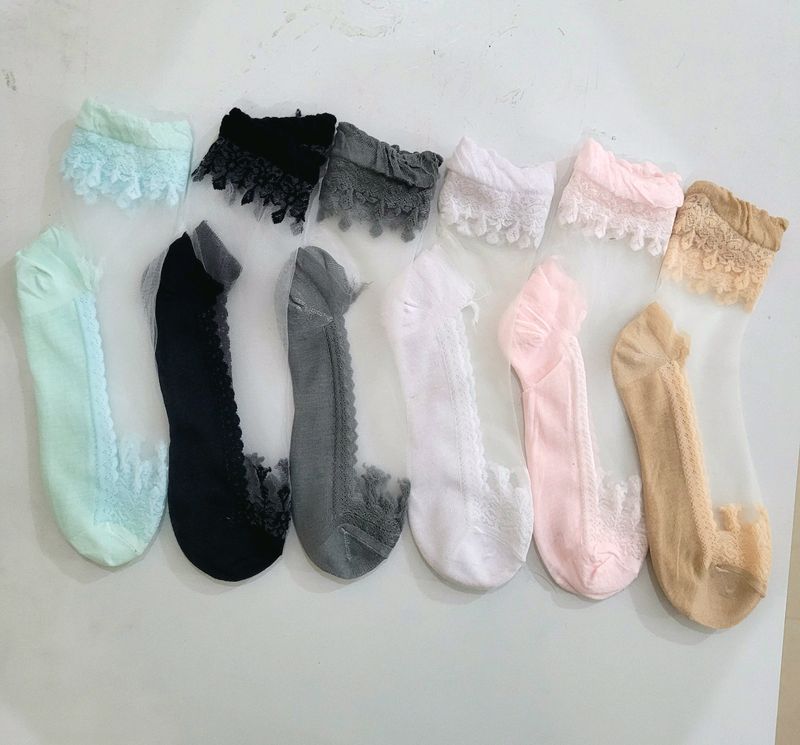 Elegant Women Net Socks 3 Pairs