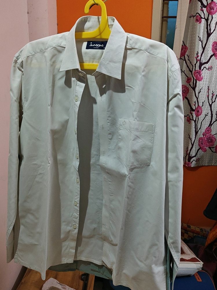 Rarely Used White Shirt..Pakka Condition.. neatly Washed And Ironed