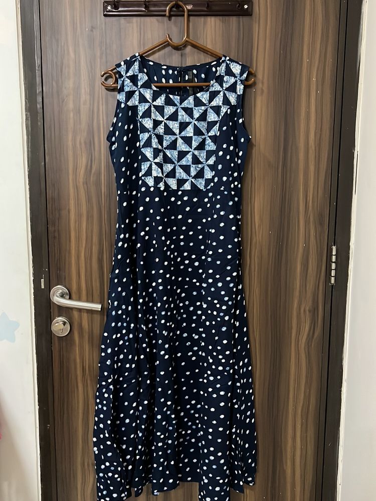 Printed Sleeveless Gown