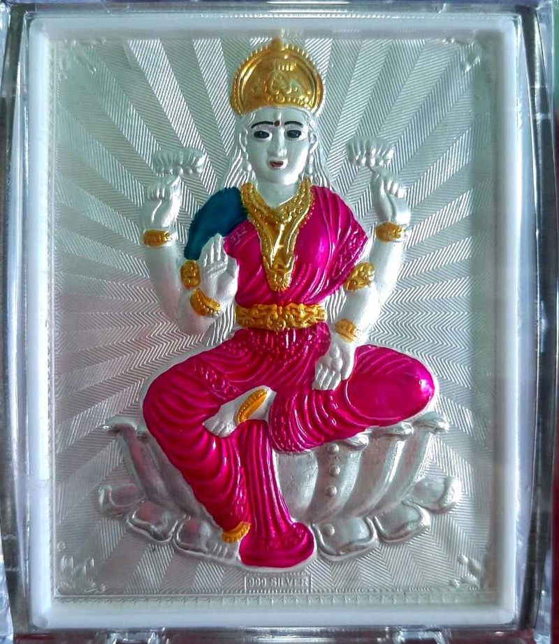 999 Pure Silver Diwali Special Lakshmiji Frame