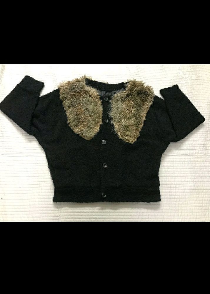 Black Teddy Fur Jacket