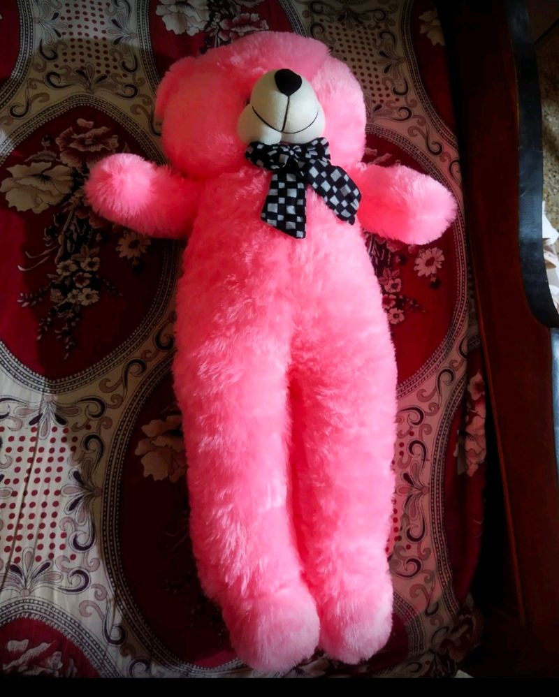 Brand New 90 Cm Teddy Bear With Cover Pink